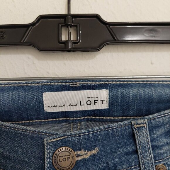 Loft Women’s Jeans Size 25 Blue Modern Curvy Skinny Pants Stretch Denim Low Rise - Picture 4 of 10